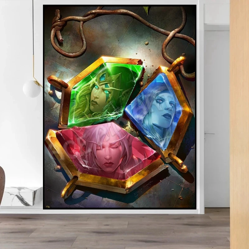 5D DIY Gyémánt Festmény World Of Warcraft Hős Teljes Gyakorlat Négyzet/Kör keresztszemes Készletek, Strasszos Mozaik Hímzés lakberendezés Kép 3