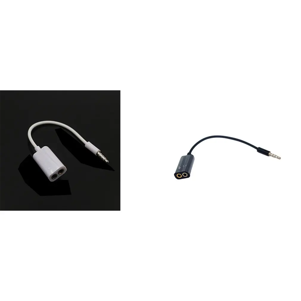 1 2 3,5 mm-es Sztereó Audio Splitter Férfi Fülhallgató Fülhallgató Mikrofon Adapter Kapcsolja be Vezeték Csatlakozó Átalakító Kép 3