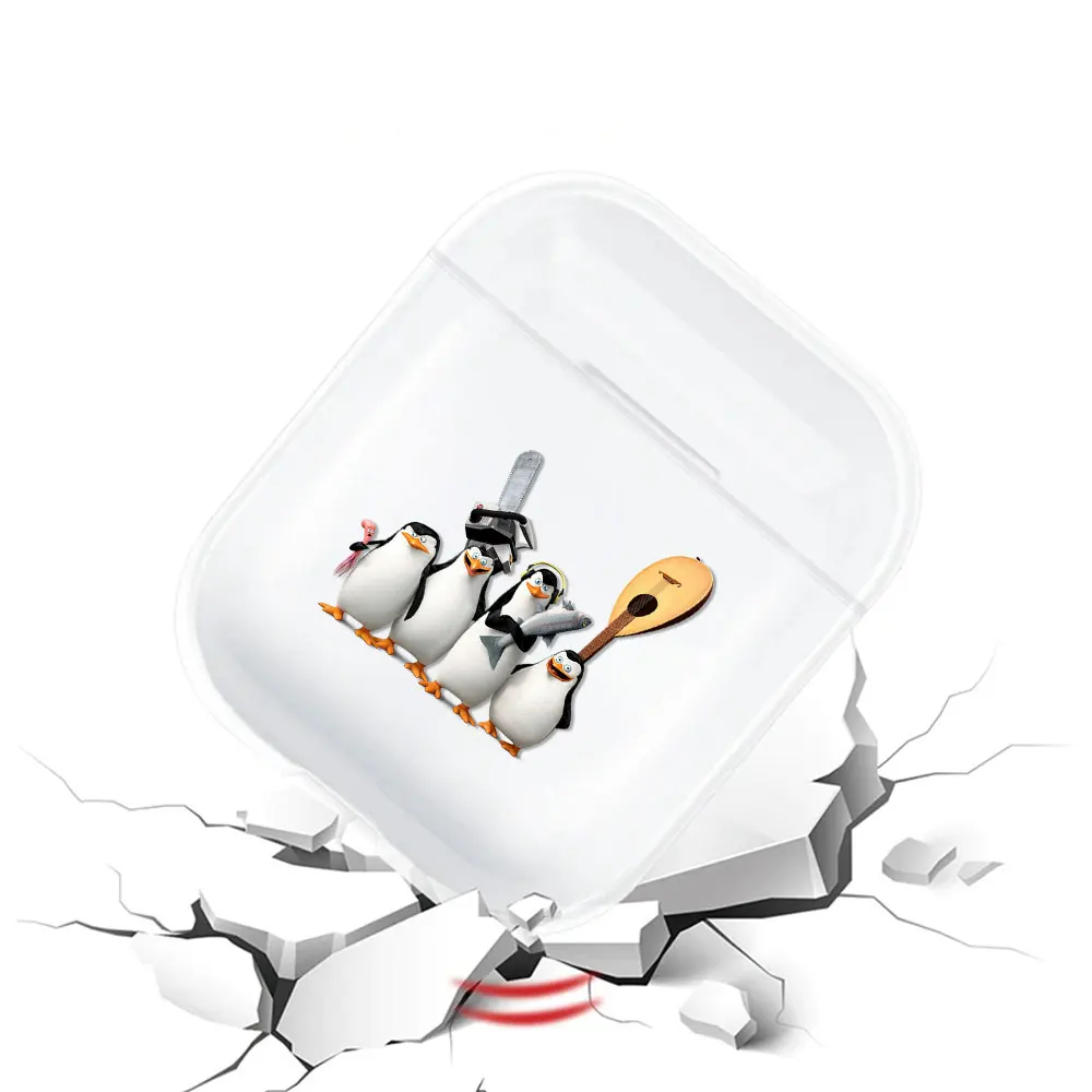 Disney Madagaszkár pingvinek Fejhallgató Esetében az Apple Airpods 2 1 Esetben Puha Szilikon Védelem Levegő Hüvely 1 2 Fülhallgató Borító Kép 3