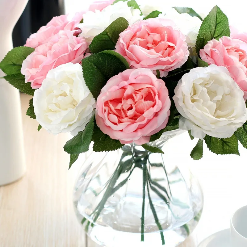 1 Csokor Mesterséges Selyem Virág Éjjel Rose Esküvői Selyem Rózsa Esküvői Virág Fal Virág a Menyasszonyi Csokor Rózsa Kép 3