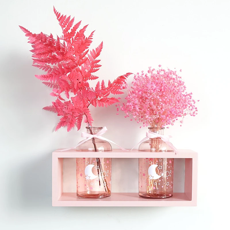 Rózsaszín Szoba Decor Mesterséges Levelek Tartósított Növény, Száraz Virág,Ajándék Aranyos Esztétikai Hálószoba Deco Diy Ház Kézműves Fél Decoracao Kép 3
