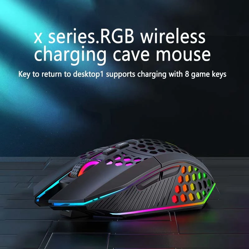 X801 Egér, Mobil, Könnyű, Vezeték nélküli Gaming Mouse a Háttérvilágítás, Alkalmas Laptopok, valamint Asztali Kép 4