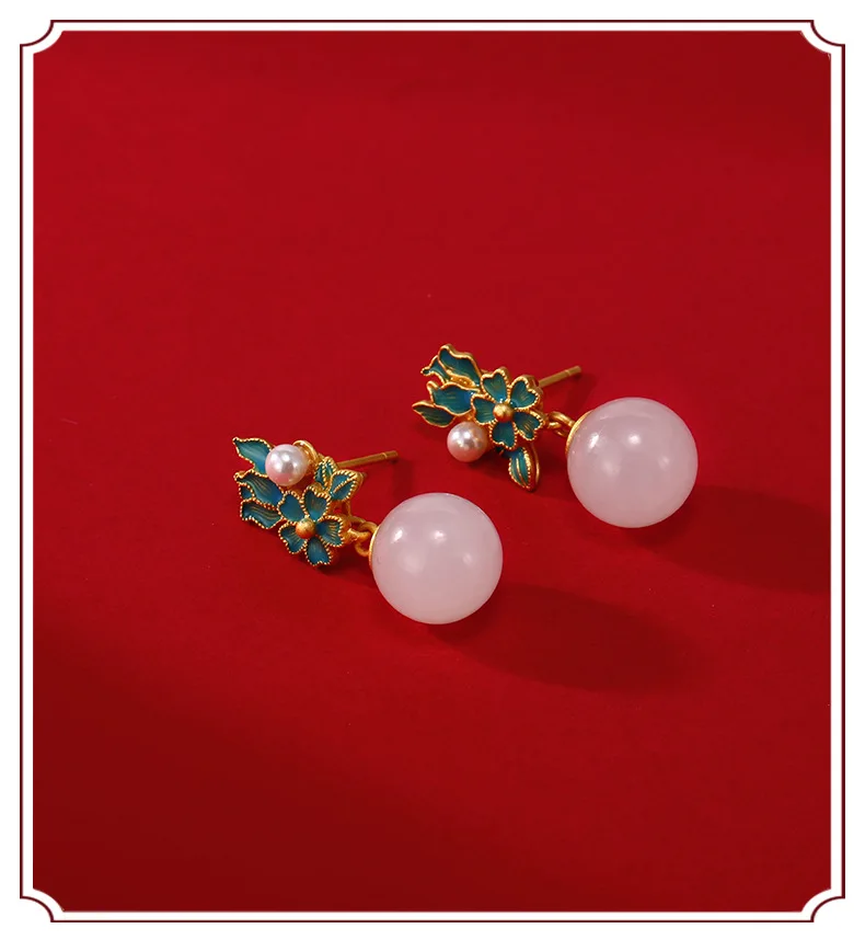 Gyöngy Csepp Fülbevaló Női Ajándék Bijoux finom ékszerek OL 18k Arany PendientesRomantic Esküvői Ékszerek A Menyasszony, Koszorúslány Kép 4