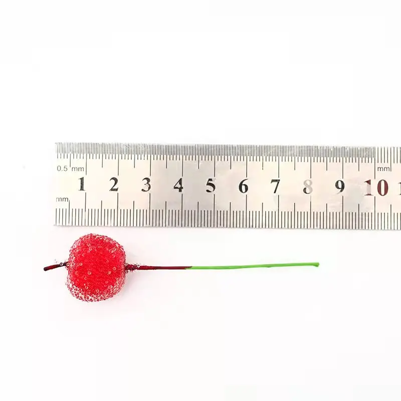 30db 2 cm Mini, az Apple Hamis Gyümölcs üveg Bogyók Mesterséges gránátalma piros cseresznye Csokor Stamen Karácsonyi Apple Dekoratív Kép 4