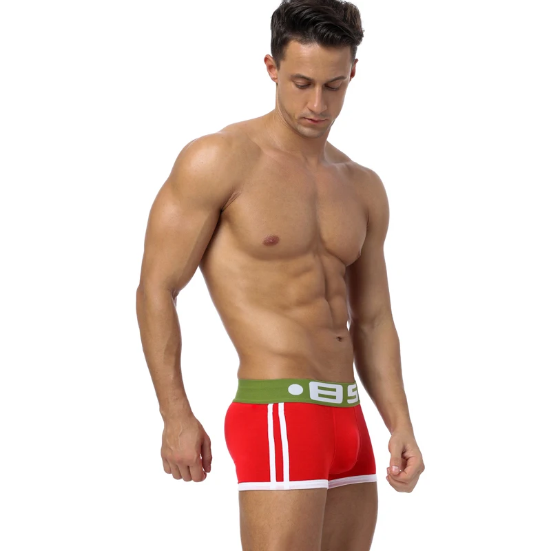 ORLVS márka férfi boxer pamut szexi férfi fehérnemű férfi alsónadrág férfi bugyi nadrág U konvex tok meleg bokszoló Kép 4