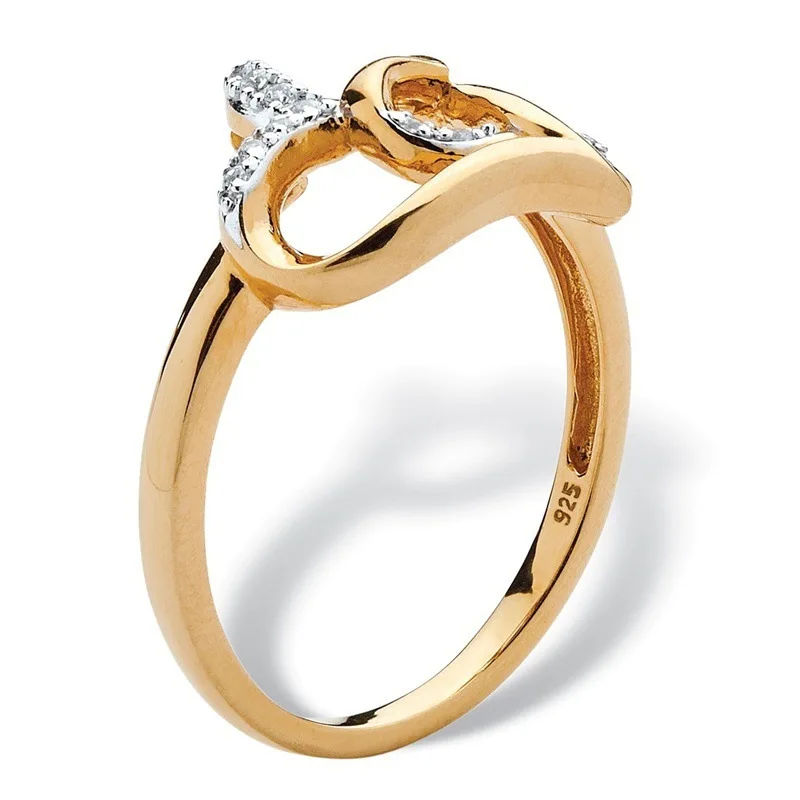 2021 Új Érkezők Dupla Szív Gyűrű a Nők AAA Tiszta Kristály Női Ígéret Gyűrű, Menyasszonyi Esküvői Ékszerek, Kiegészítők, Ajándékok Kép 4