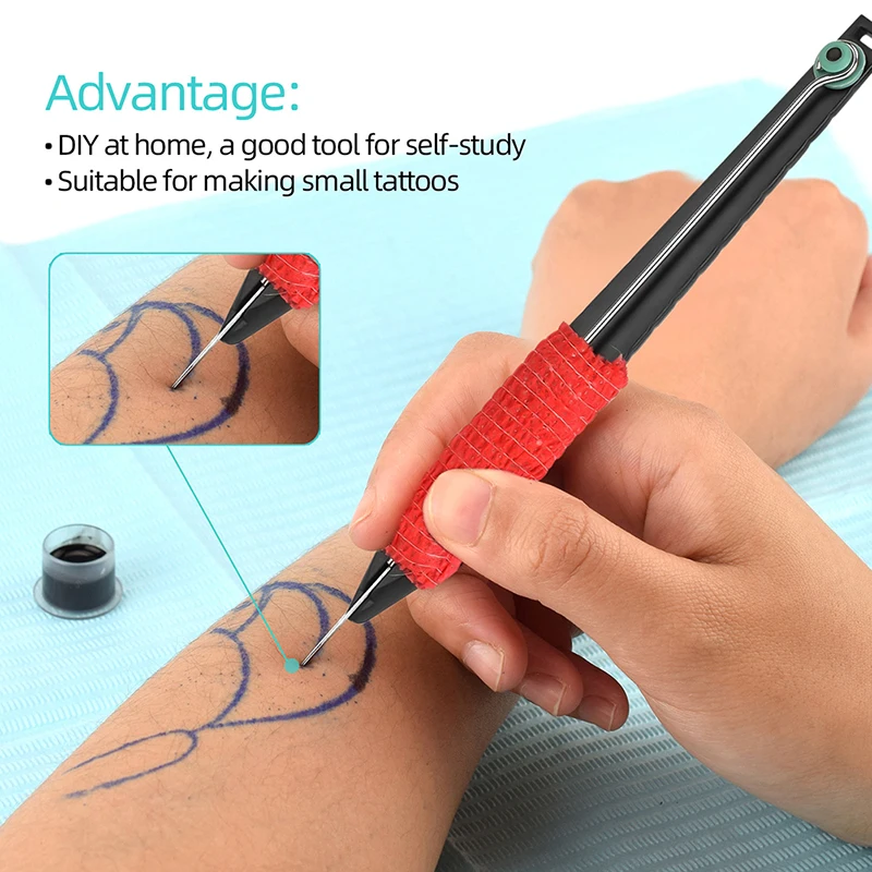 1db 3D-s Kézzel Piszkálni Bottal Tetoválás Kézi Eszköz Toll Szakmai DIY Tetoválás Eszköz Tűk Tartozékok Tetoválás Készletek Kép 4