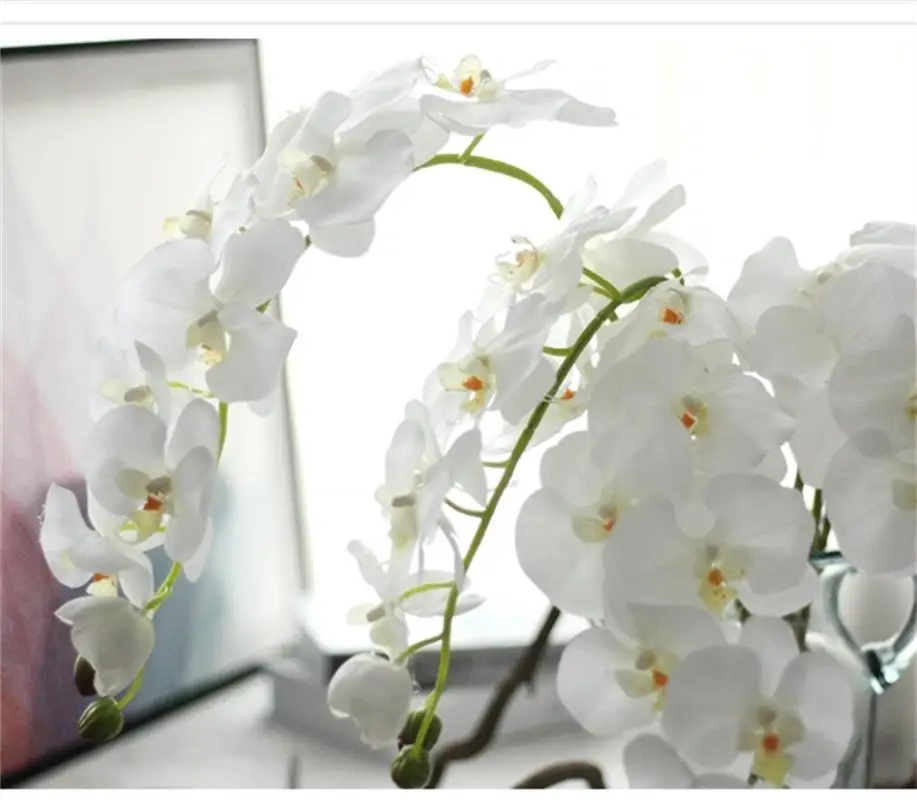 Mesterséges Virágokat Igazi Kapcsolatot Phalaenopsis Pillangó Orchidea az Új Ház, Haza Esküvő Fesztivál, Dekoráció, Parti Hotel Dekoráció Kép 4