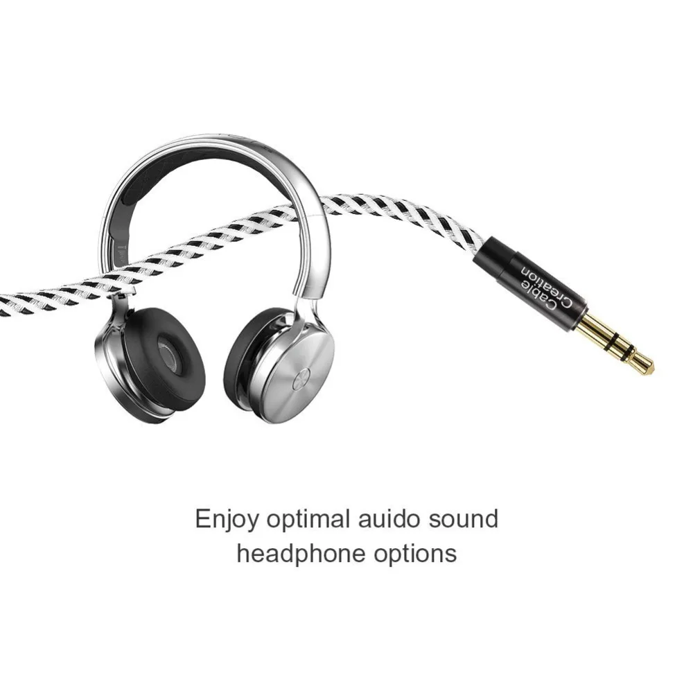 Aux Hosszabbító kábel Kábel férfi Férfi Kiegészítő Audio Sztereó Kábel Kompatibilis Autó,ipod, iphone & Több B&Fehér Kép 4