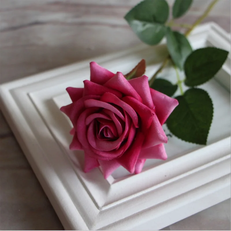 1db Selyem Rózsa Mesterséges Virág Ősszel Élénk Hamis Csokrok Otthoni Esküvői Dekoráció Fesztivál Kellékek Váza Dekoráció Hamis Virágok Kép 4