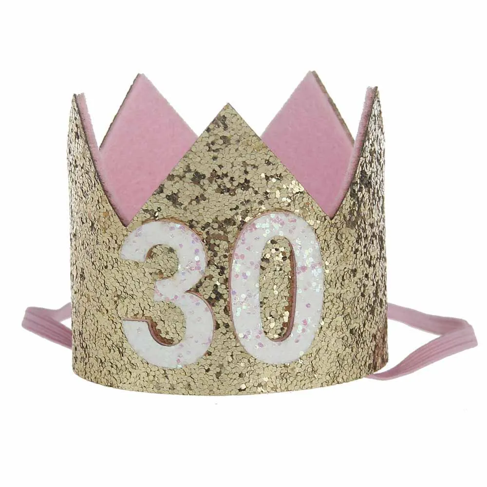 Szám 20 21 30 20 21 30 évvel idősebb felnőttek lányok, nők Szülinapi kalap Hercegnő Korona Tiara dekoráció ajándék Haj Tartozékok Kép 4