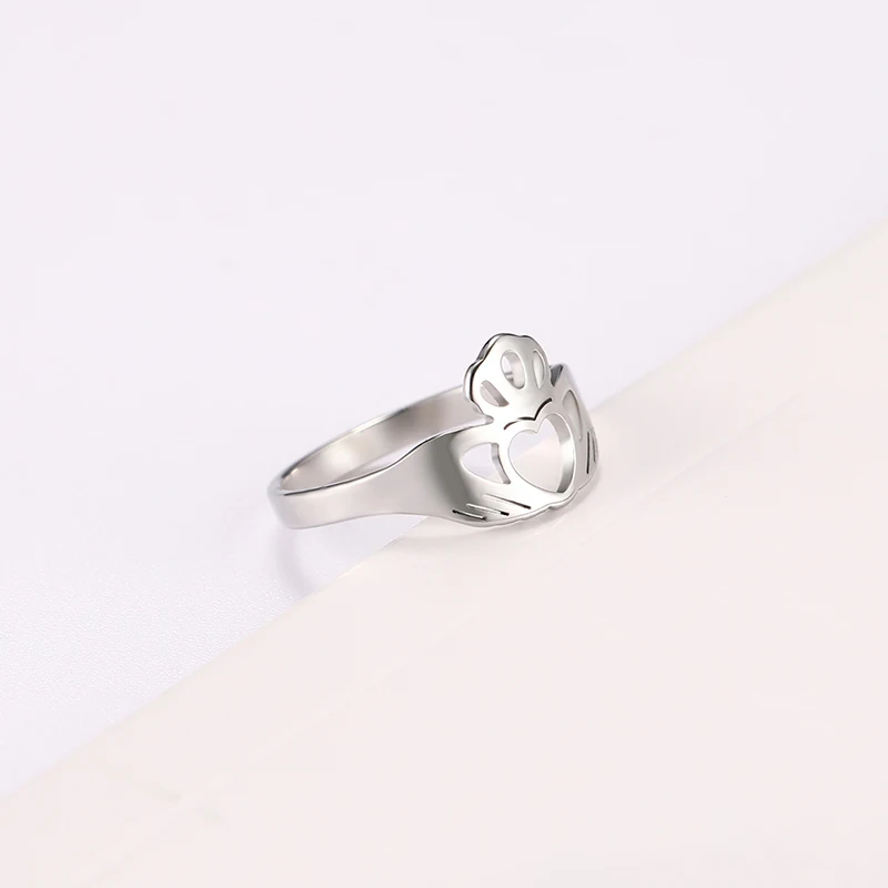 Unift Hercegnő Korona Szív Gyűrű A Nők Mese A Szerelem Ujja Gyűrűk Romantikus Pár Ékszer Eljegyzési Ajándék, Esküvői Zenekar Kép 4
