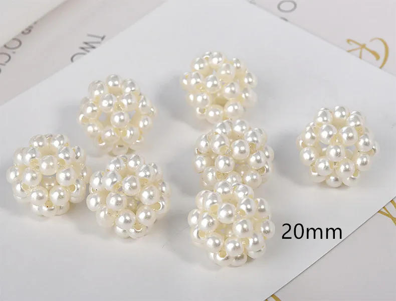 Új megérkezett 30db/sok gyöngyök dekoráció 12mm 20mm kézzel készített 3D golyók, gyöngyök diy ékszer fülbevaló/nyaklánc/karkötő medál tartozék Kép 4