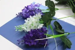 35-40cm Esküvői Virág-Dísznövény-Flores Jácint Lila Virág 5 Fej művirágok Házasság Szülinapi Buli lakberendezés Kép 4