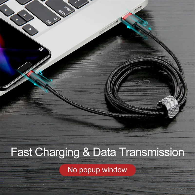 Baseus Micro USB Kábel 2.4 Egy Gyors Töltés Samsung J7 Redmi Megjegyzés 5 Pro Android Mobiltelefon, Micro USB Kábel, Töltő Adat Kábel Kép 4