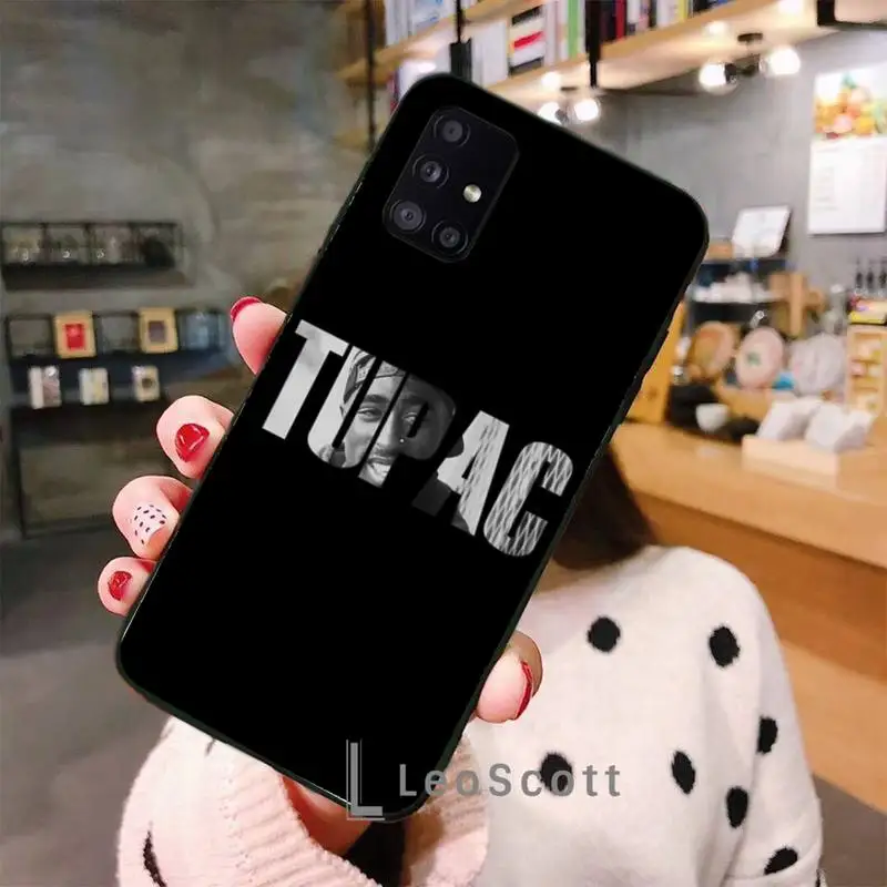 Tupac 2Pac Amaru Shakur Telefon tok Samsung A40 A50 a51-es A71 A20E A20S S8 S9 S10 S20 Plusz megjegyzés 20 ultra 4G 5G Kép 4