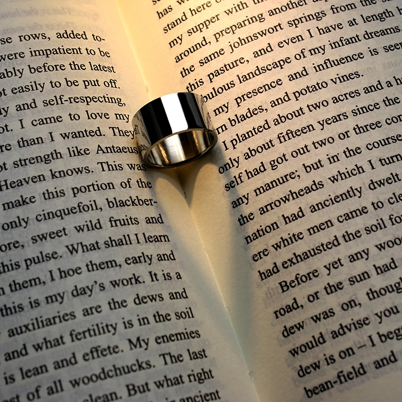 Matt szélesség 12 mm 316L rozsdamentes acél gyűrű női esküvői gyűrű finom ékszerek titán-acél punk gyűrű Kép 4