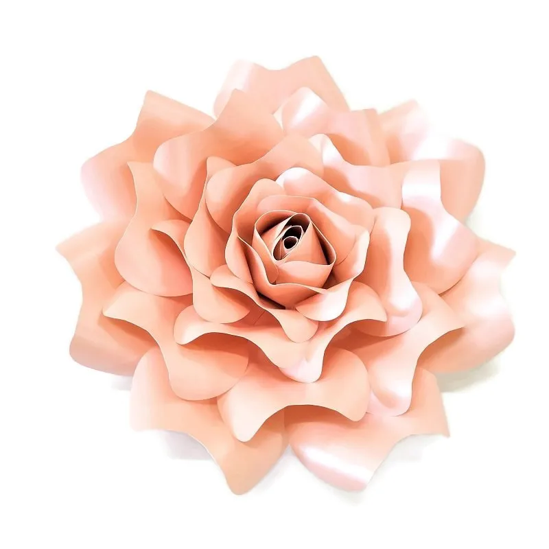 Hatalmas Papír Virágok Nagy Rose Esküvői Virág Fal Hátterekkel, Dekoráció, Gyerekszoba Fali Dekor Fleur Artificielle Mariage Boda Rosa Flore Kép 4
