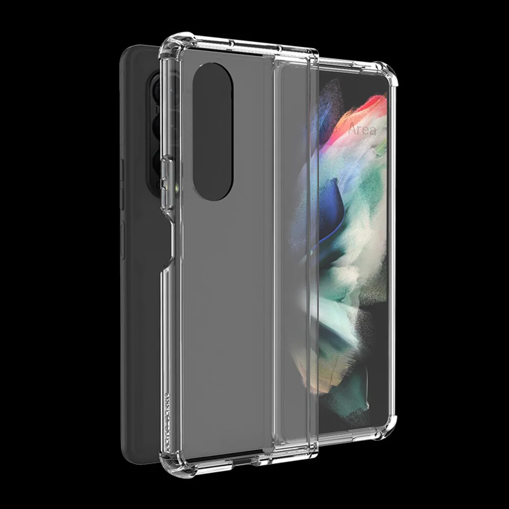 Védő Ütésálló Telefon Esetében TPU Áttetsző Védő Shell Smart Phone Series Samsung Galaxy Z Fold3 5G Kép 4