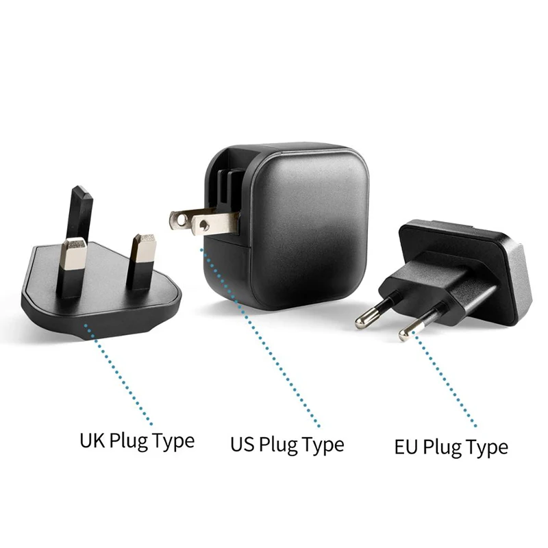3 Port PD Töltő Utazási Gyors Töltés QC3.0 USB hálózati Adapter Fali EU, UK, AU Felelős Pulg iPhone 12 Pro Max Xiaomi 10 Huawei Kép 4