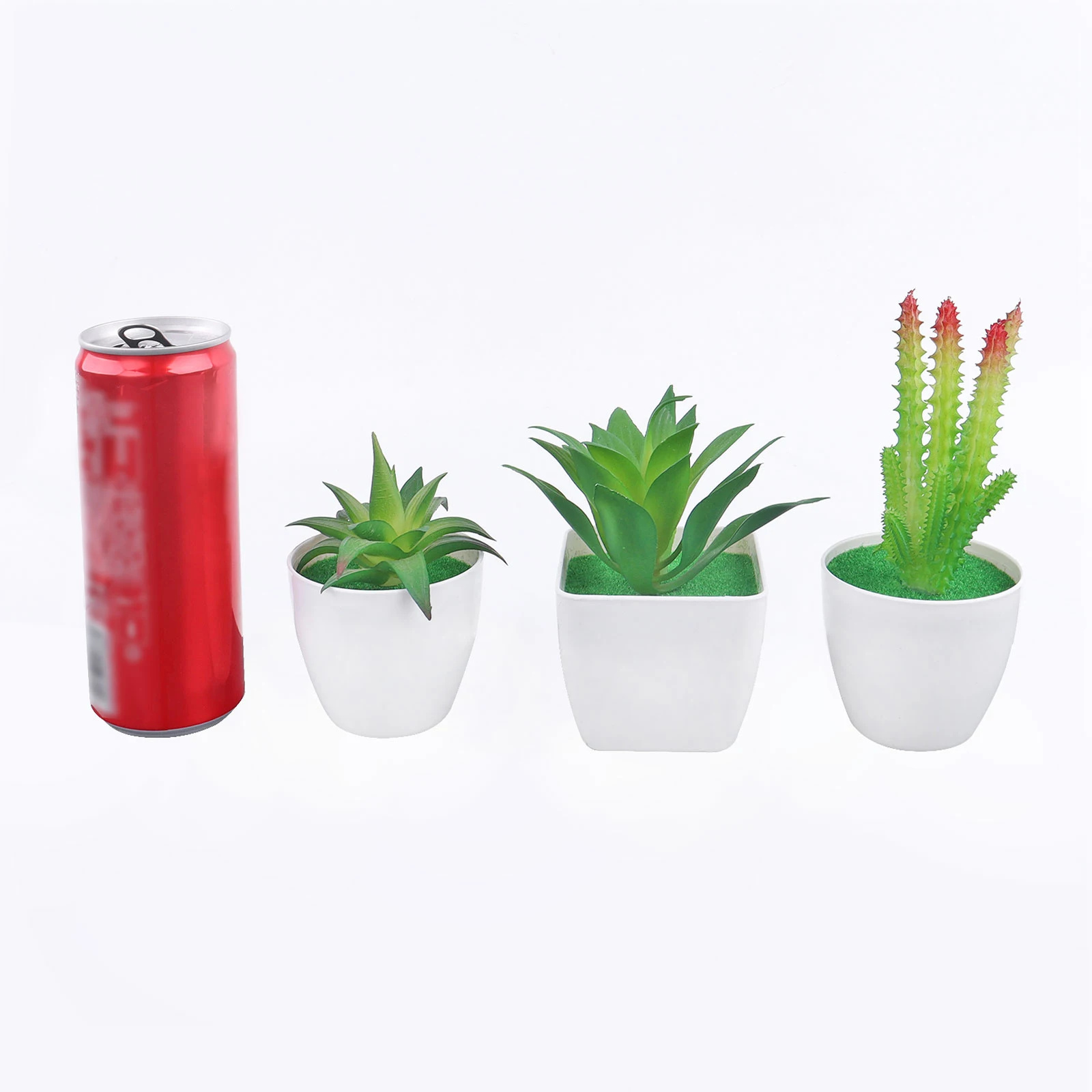 Mini Mesterséges Szukkulens Növények PVC Zöld Különböző Műanyag Növény Otthon Kert Nappali Dísz Dekoráció Hamis Növények Kép 4