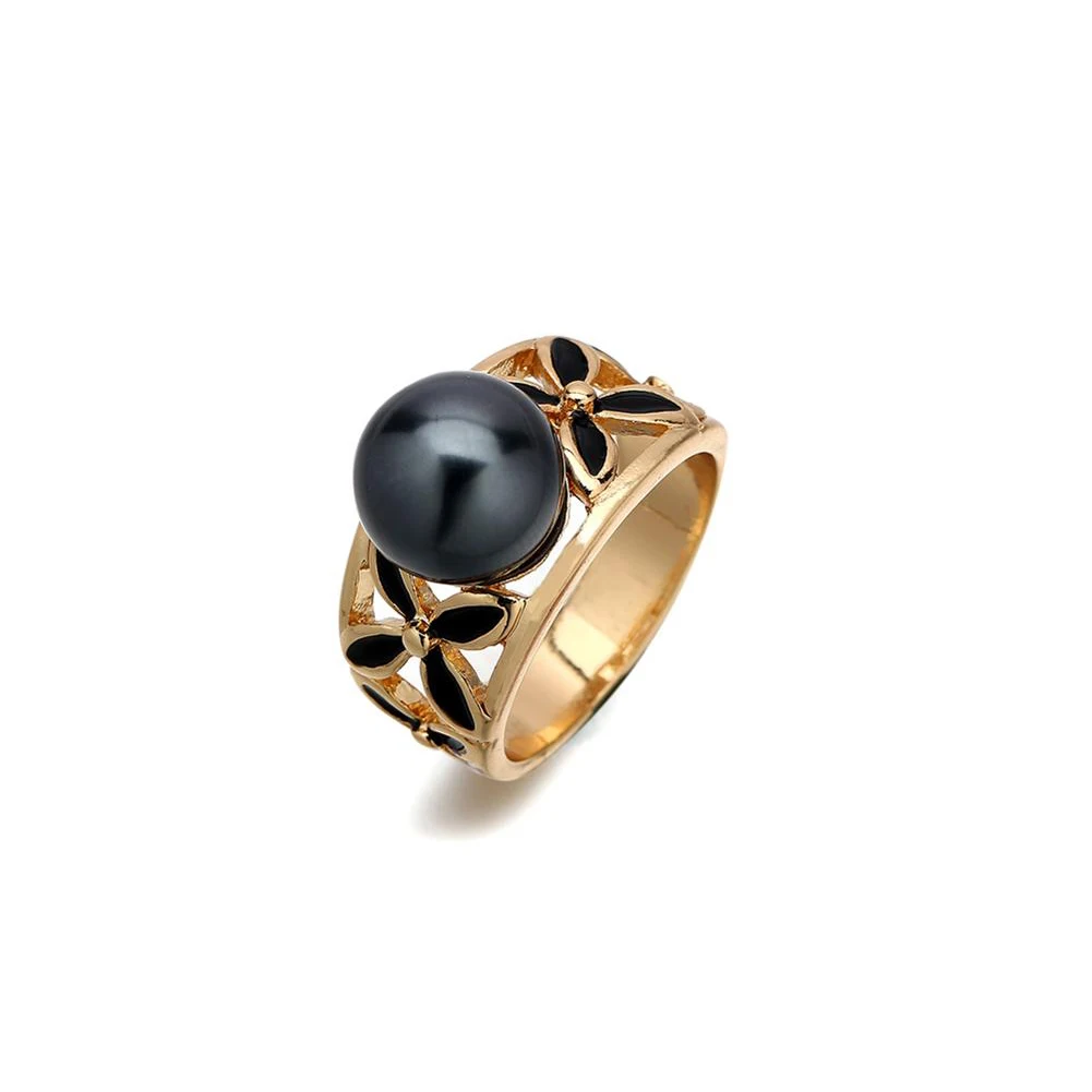 Eladó Hawaii Gyűrű, Gyöngy Női Aranyozott Gyöngy, Gyűrű Divat Ékszerek Fél Geometriai Gyűrűk Accessorise a Nők Ajándékok Kép 4