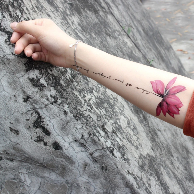 Szexi Rose Ideiglenes Tetoválás A Nők, Férfiak, Kar, Láb Tetoválás Matrica Vízálló Test Festészete Realista Hamis Tetoválás, Nagykereskedelmi Kép 4