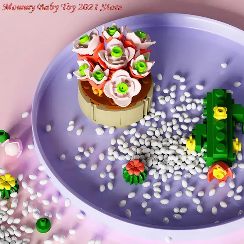 Új Műszaki Rejtély Játékok Dobozok Építőkövei Növény Zamatos Modell Mini Ajándékokat A Gyerekeknek, A Gyerekek A Lány Random Doboz Dekoráció Kép 4