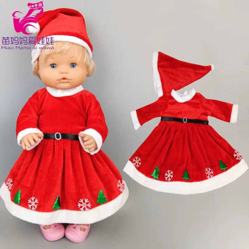 16 inch Nenuco baba ruhák piros mikulás pizsama szett illik 38cm Ropa y su Hermanita baba ruhák Kép 4