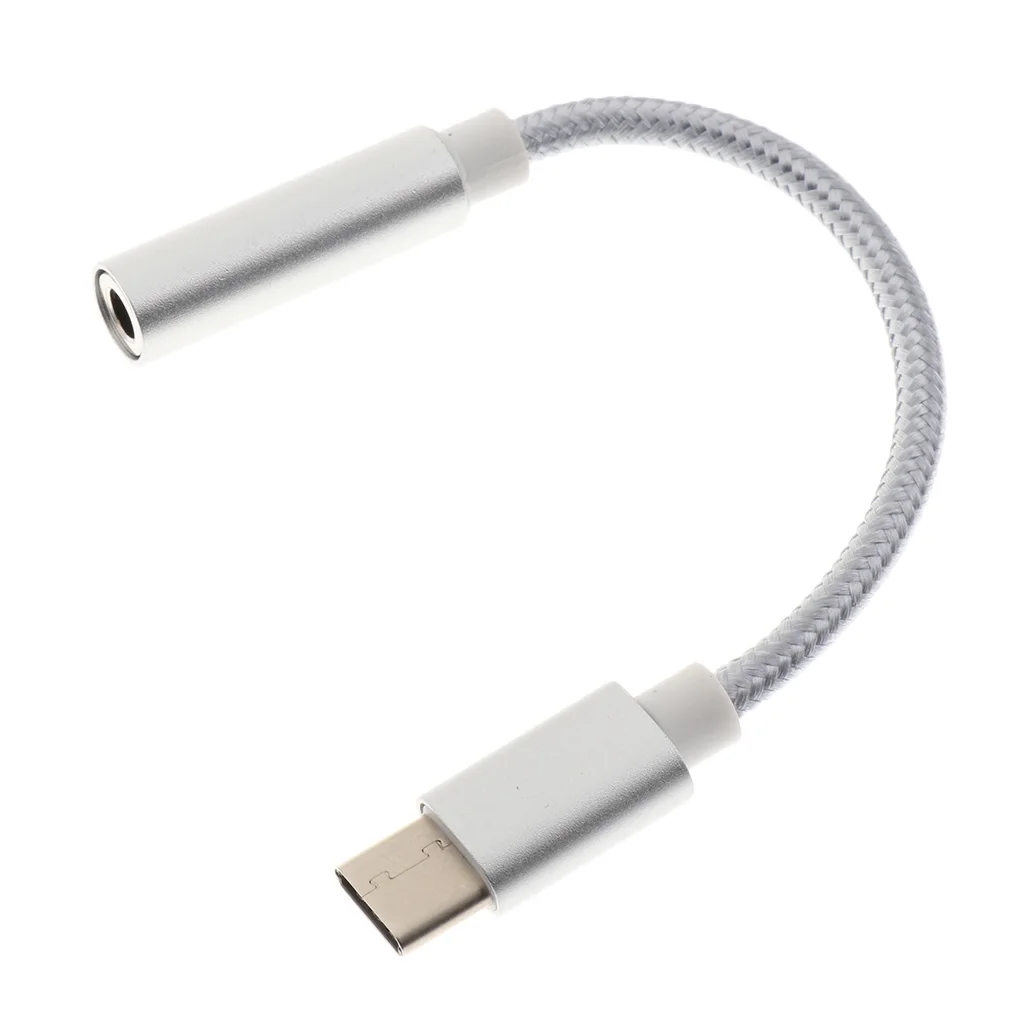 3 Db USB-C C Típus 3,5 Mm-es Fejhallgató Jack Fülhallgató Adapter Audio Kábel Ezüst Kép 4