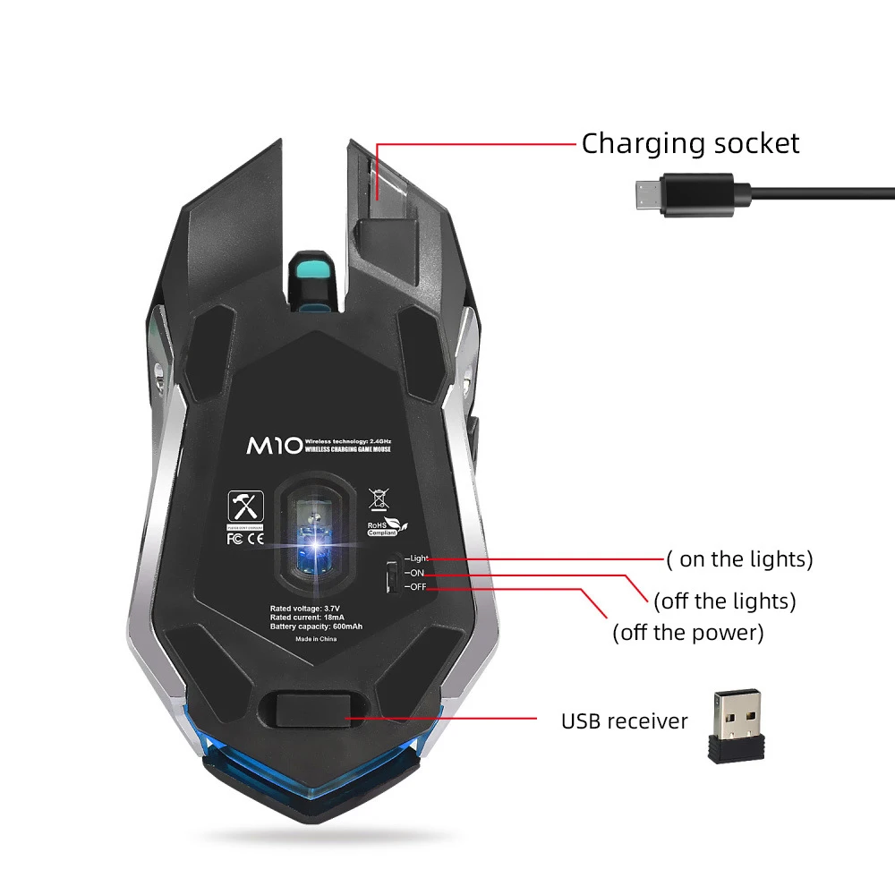 UTHAI DB26 Új gaming mouse 3200dpi hivatal egér, 2.4 G optikai egér ergonomikus egér, alkalmas laptop Kép 4