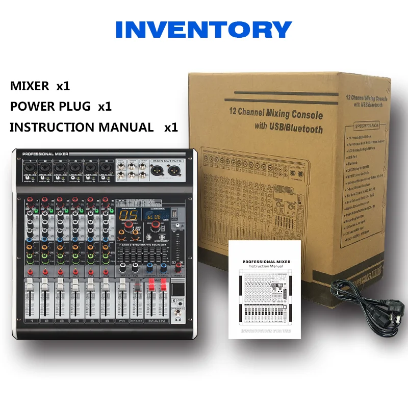 Mixer Audio Audio DJ Keverő USB-GX6 6ch Reverb 16DSP 48V Fantom Digitális Kijelző, Bluetooth PC Interfész Felvétel keverőpult Kép 4