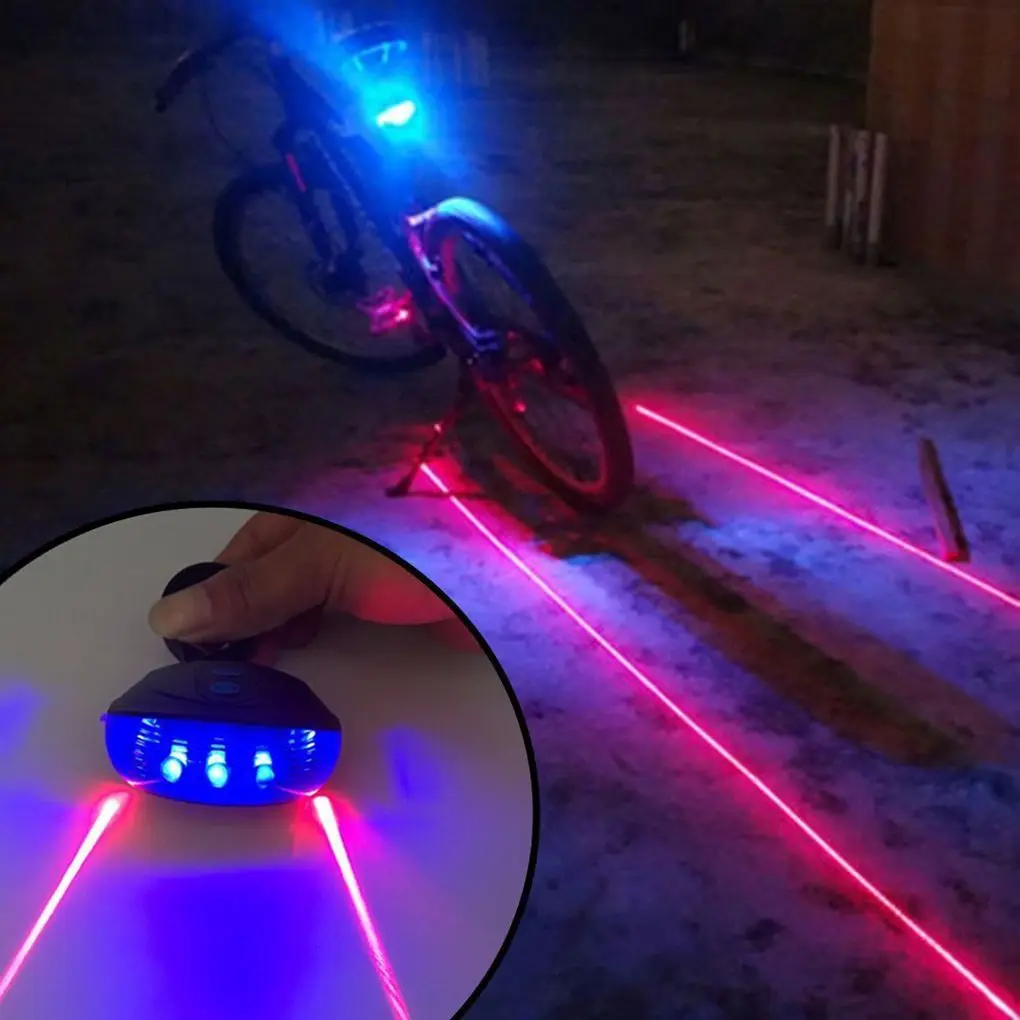 Ultra Fényes Kerékpár hátsó Lámpa Kerékpár Magas Intenzitású 5 Led Figyelmeztetés tartozék, Mountain Bike Kép 4