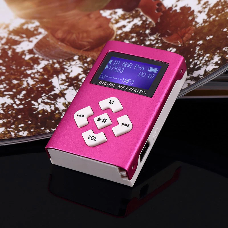 USB Mini MP3 Lejátszó, LCD kijelző MP3-Lejátszó Támogatja a 32 gb-os Micro SD / TF Kártya Sport zenelejátszó Divat Walkman Raktáron Kép 4
