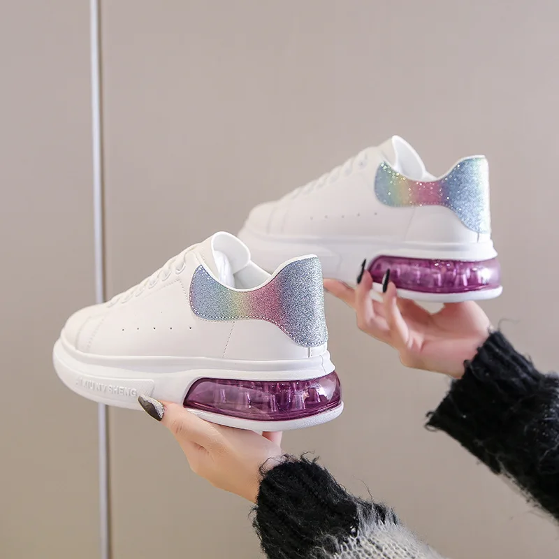 Női sportcipő air cushion fehér cipő fokozza platform cipő McQueen cipők, alkalmi Női sport cipő, nyári Női cipő Kép 4