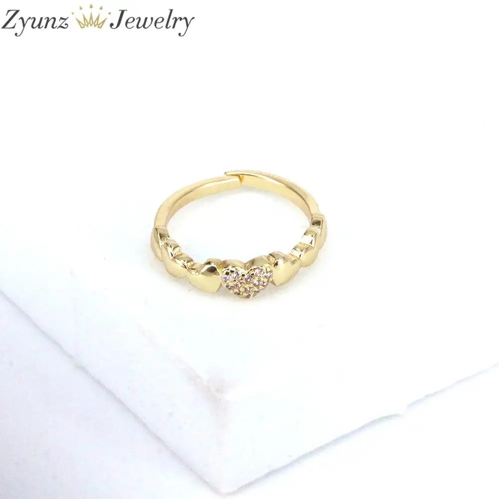10DB, Csehország Arany színű Szív Kígyó Gyűrű Esküvői Micro Egyengetni Gyűrű A Nők koreai Stílus Geometriai Gyűrű Ékszer Kép 4