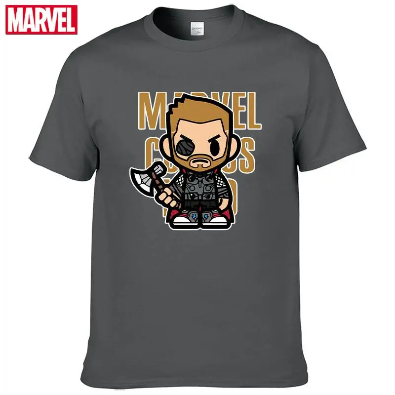 A Marvel A Bosszúállók Thor póló, Kényelmes, jól Szellőző, 100% pamut Divat ruhák tizenéves Nyári Felsők férfi póló #143 Kép 4