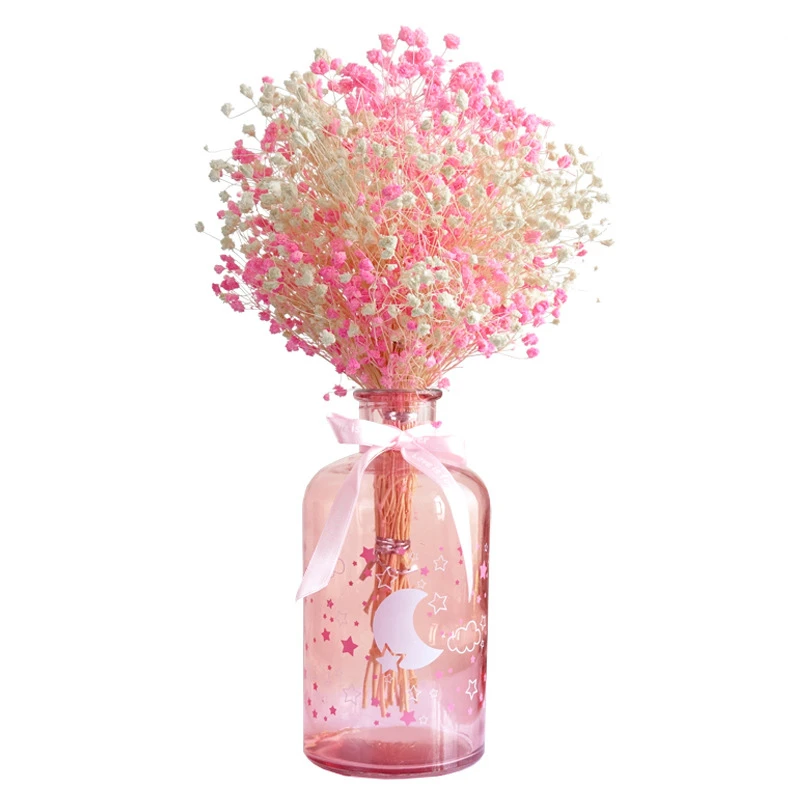 Rózsaszín Szoba Decor Mesterséges Levelek Tartósított Növény, Száraz Virág,Ajándék Aranyos Esztétikai Hálószoba Deco Diy Ház Kézműves Fél Decoracao Kép 4