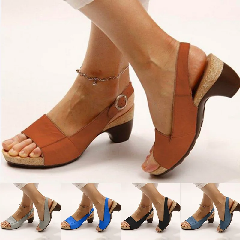 Női Szandál 2021 Női Magassarkú Cipő Gladiátor Szandál Női Magas Sarkú cipő, Nyári Cipő Női Csipke Toe Shoes Femme Hangulatos Kép 4