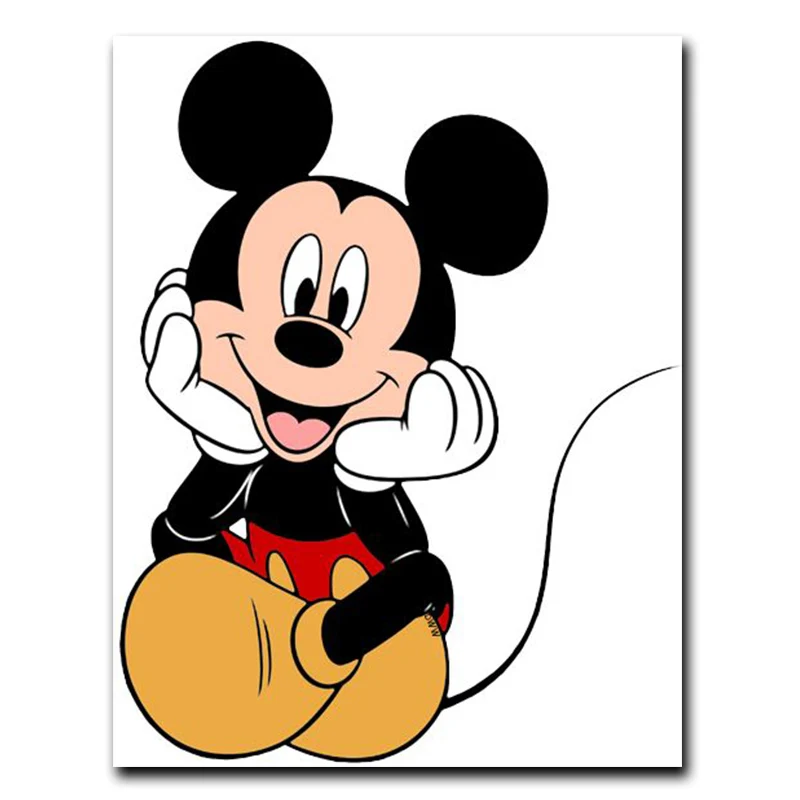 Disney Animációs Vászon Festmény Mickey and Minnie Rajzfilm Poszterek, Nyomatok, Wall Art Képet Gyerek Szoba, Otthon Dekoráció Kép 4