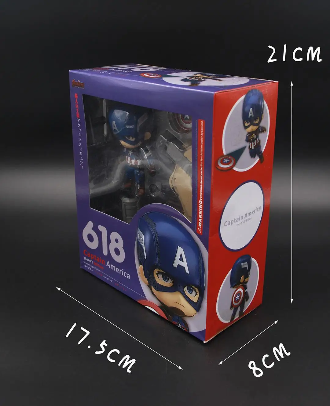 Anime Marvel Bosszúállók Amerika Kapitány #618 PVC akciófigura Modell Játékok 10cm Kép 5