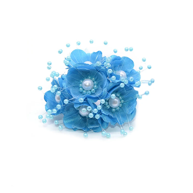 Mini Vegyes Kék Mesterséges Növény Virágot Cseresznye Stamen Bogyók Csokor, Ajándék Doboz, DIY Koszorú Karácsonyi lakodalom Deco Supplie Kép 5