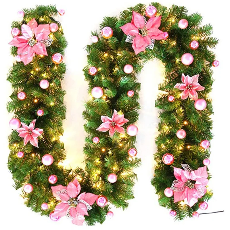 Karácsonyi Dekoráció Rattan, a Világos 2.7 m Mesterséges Virág Zöld Szőlő Garland Új Év Vacsora Asztal Dekorok Kép 5