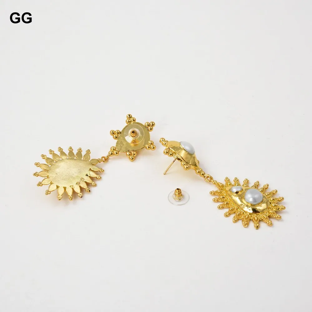 GG Ékszerek Sárga Aranyozott Keshi Gyöngy Fülbevaló Kép 5