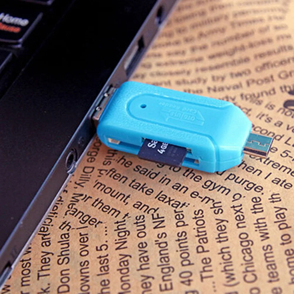 1db 2 az 1-ben OTG USB 2.0 TF SD Kártya Olvasó Memóriakártya-Olvasó, - Adapter Univerzális Mikro-USB PC Telefon, Számítógép, Laptop Kép 5