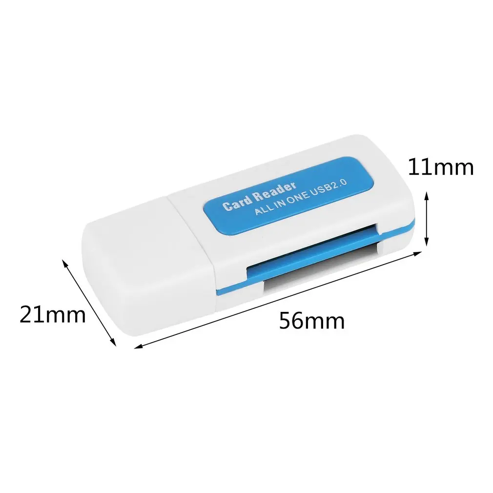 Protable USB 2.0, 4 az 1-ben Több Memória Kártya Olvasó M2 SD SDHC DV Micro Secure Digital Kártya TF Kártya csepp szállítás D Kép 5