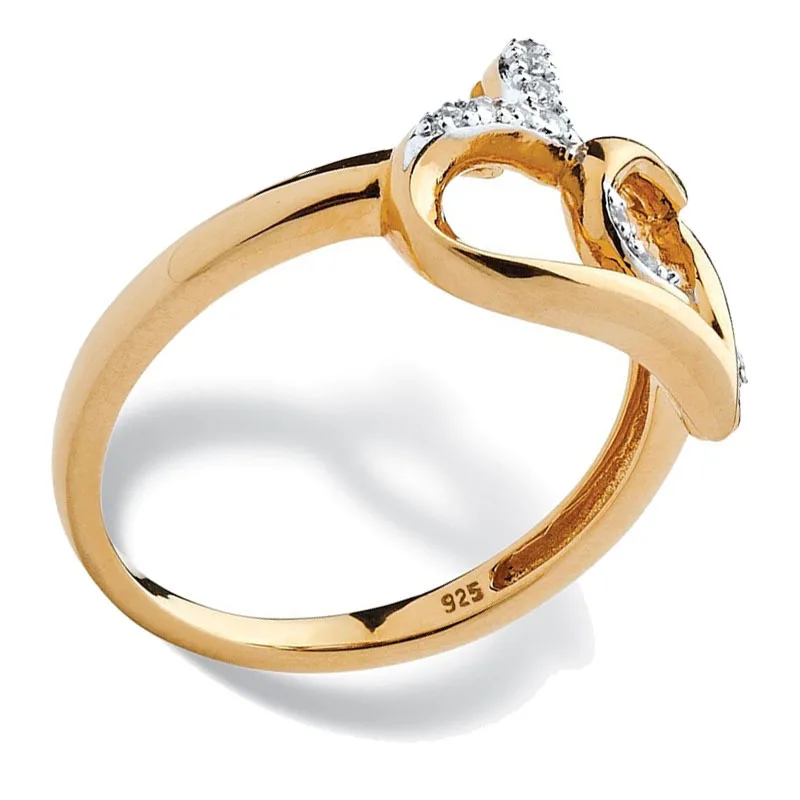 2021 Új Érkezők Dupla Szív Gyűrű a Nők AAA Tiszta Kristály Női Ígéret Gyűrű, Menyasszonyi Esküvői Ékszerek, Kiegészítők, Ajándékok Kép 5