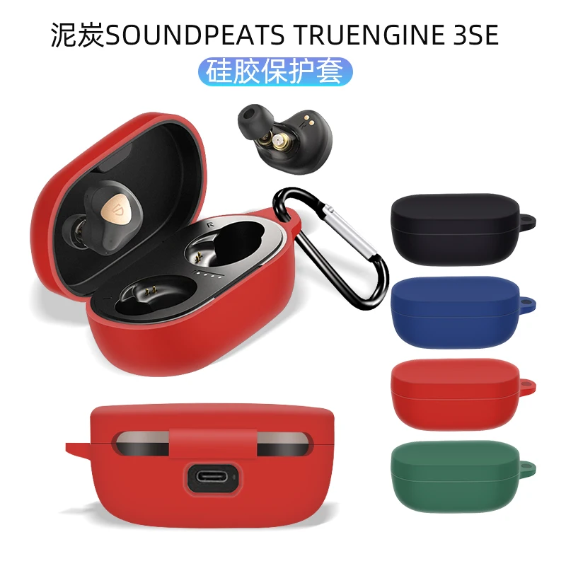 Puha Szilikon A SoundPEATS Truengine 3 SE Fülhallgató Esetben Vezeték nélküli Bluetooth Headset Proteective Fedél Horog Soundpeats 3SE Kép 5