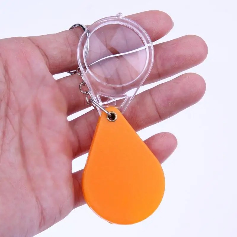 Mini Hordozható 10X Műanyag, Hordozható, Összecsukható kulcstartó Nagyító Napi Kézi Nagyító GlassesGlass Lencse Ajándék Kulcstartó Kép 5