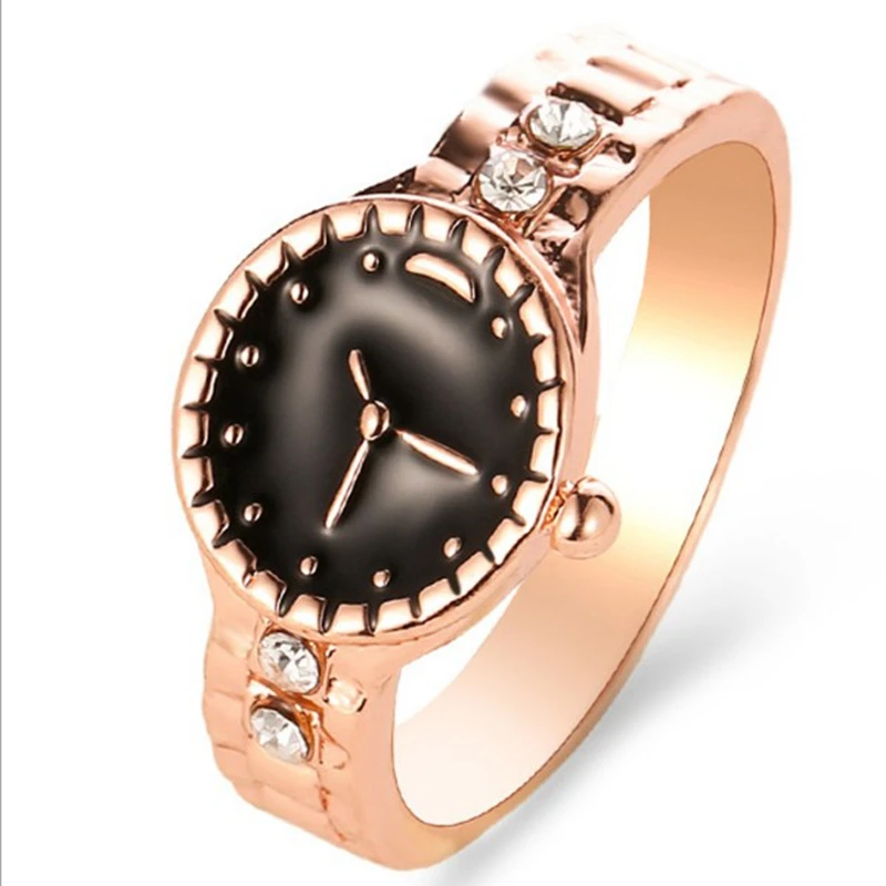Divat Kreatív Gyűrű Óra Luxus Ezüst Színű Király Kvarc Ujj Gyűrű Nézni Pár Órát Reloj Mujer Montre Zegarek Kép 5